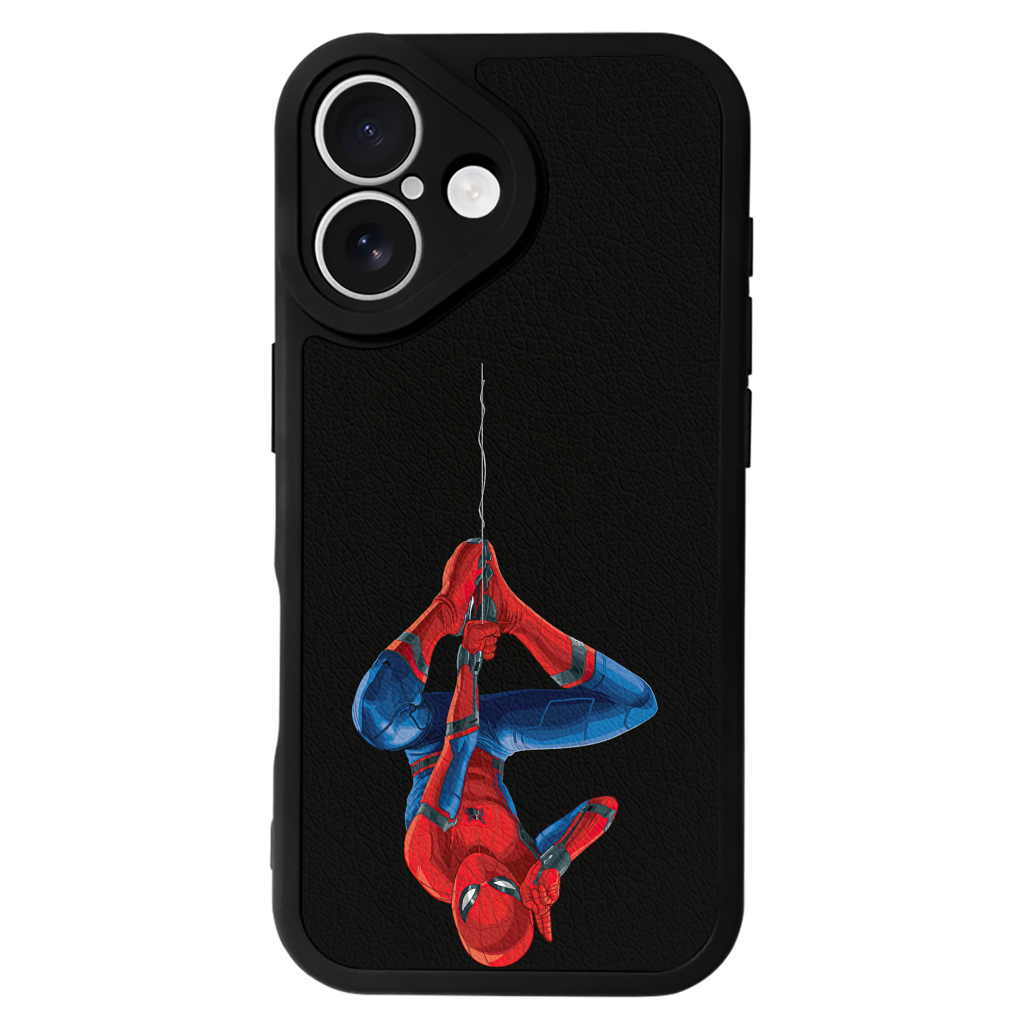 Spider Man スパイダーマン 【iPhone 16シリーズ対応】シリコンスマホケース（レザー調） 材質：シリコン